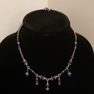 Lapis Bead Necklace & Ring